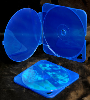 4.4mm Square - Round Shell CD case Blue (Single)